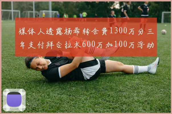 媒体人透露杨希转会费1300万分三年支付拜合拉木600万加100万浮动